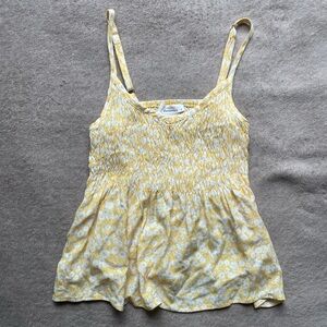 Urban romantics yellow floral summer tank top